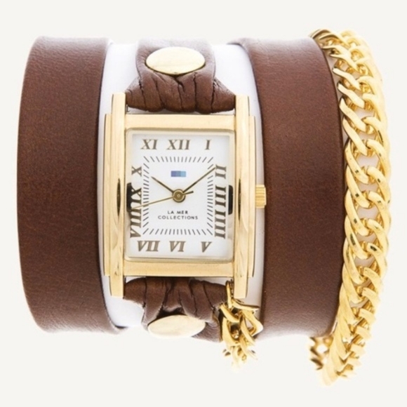 La Mer Collections Malibu Gold Chain Watch - Picture 8 of 11